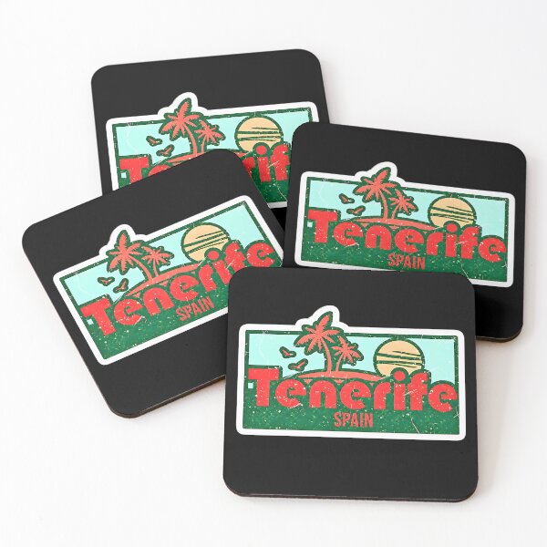 Item preview, Tenerife Spain Vintage Retro Design – Sunset, Waves & Teide designed and sold by FerminVigo.
