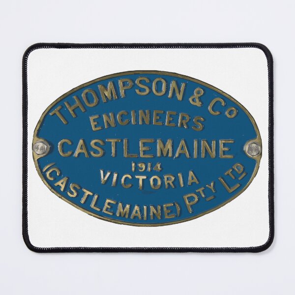 Item preview, Thompson & Co. Castlemaine, Victoria locomotive builders plate 1914 designed and sold by Ex-Supermodel.
