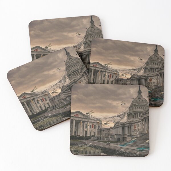 Item preview, White House Congress Dragonfly Sanctuary Apocalypse designed and sold by Uniqueartai.