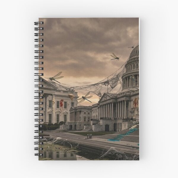 Item preview, White House Congress Dragonfly Sanctuary Apocalypse designed and sold by Uniqueartai.