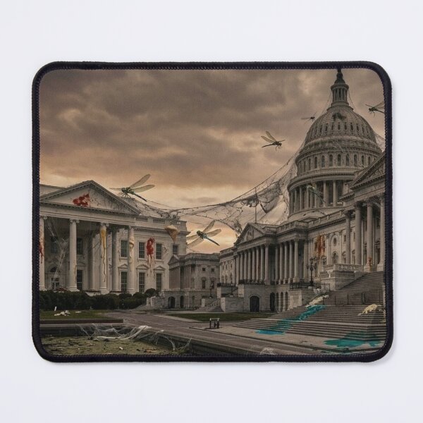 Item preview, White House Congress Dragonfly Sanctuary Apocalypse designed and sold by Uniqueartai.