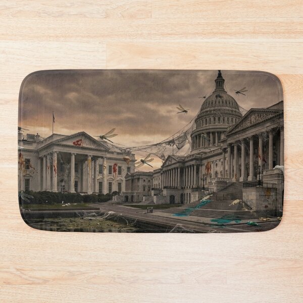 Item preview, White House Congress Dragonfly Sanctuary Apocalypse designed and sold by Uniqueartai.