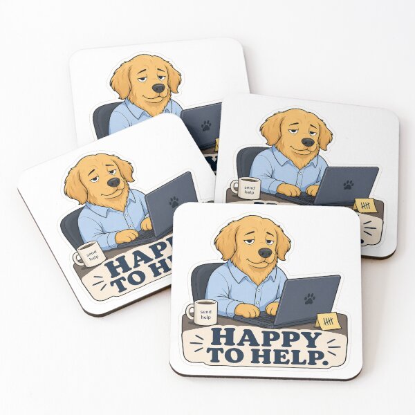 Item preview, Tired Golden Retriever Office Humor Coworker Manager Gift designed and sold by Gentlestate.