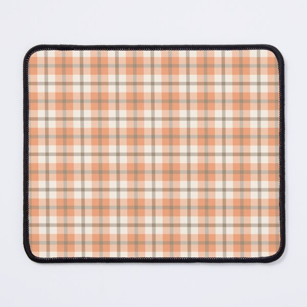 Item preview, Orange, brown & off-white plaid pattern designed and sold by Mint + Midnight.