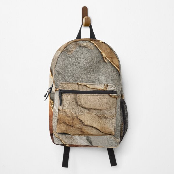 Item preview, Abstract Kintsugi design in beige grey with gold lines designed and sold by CosmicGlyph.
