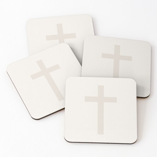 Item preview, White on White Christian Cross Design - Neutral Aesthetic designed and sold by GemsAnatomy.