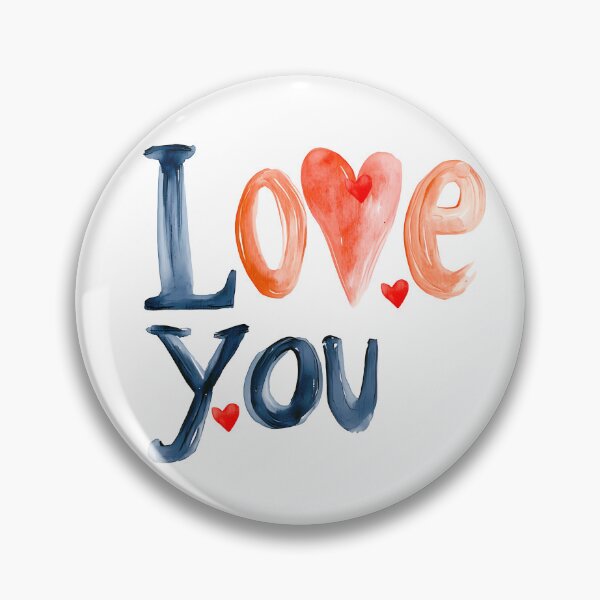 Item preview, Hand-Painted Watercolor Love You Romantic Typography designed and sold by DesignArtist.ia.