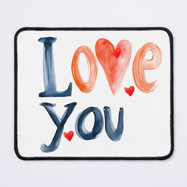 Item preview, Hand-Painted Watercolor Love You Romantic Typography designed and sold by DesignArtist.ia.
