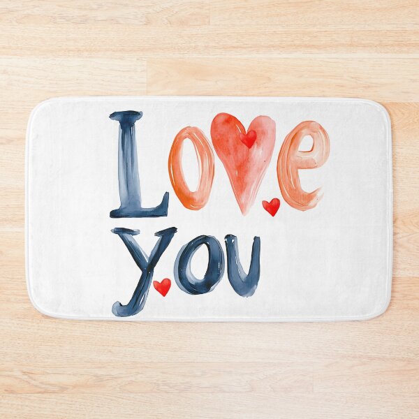 Item preview, Hand-Painted Watercolor Love You Romantic Typography designed and sold by DesignArtist.ia.