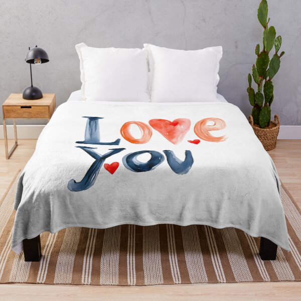 Item preview, Hand-Painted Watercolor Love You Romantic Typography designed and sold by DesignArtist.ia.