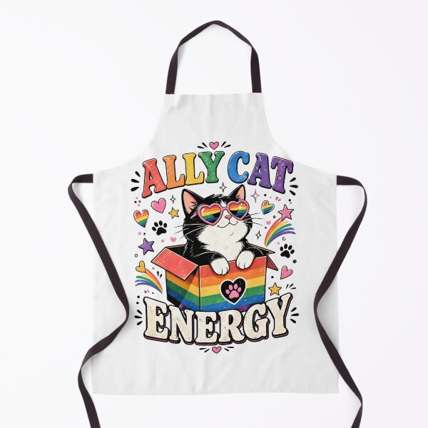 Item preview, Ally Cat Energy Pride Month Cat Lover LGBTQ Support  designed and sold by JerdbordinShop.