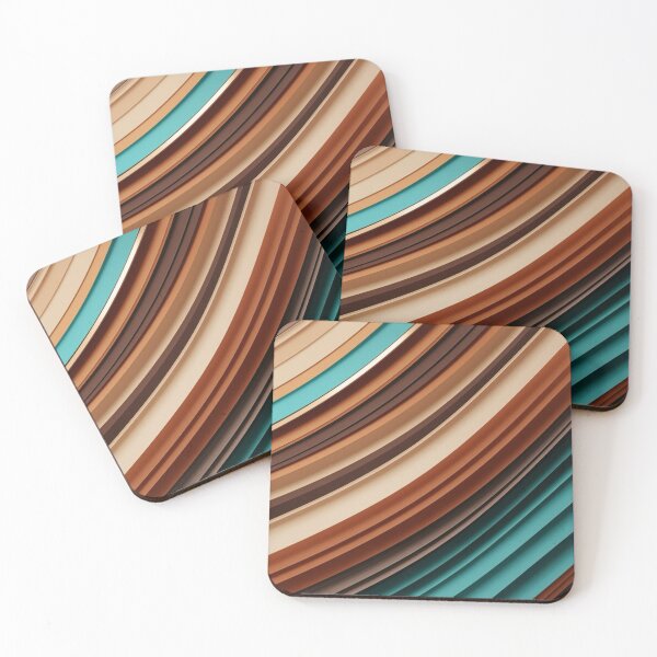 Item preview, Caramel Turquoise Layered Abstract Pattern designed and sold by Bellassi.
