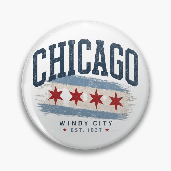 Item preview, Chicago Windy City Retro Graphic Shirt | Vintage Chicago Flag Travel Design designed and sold by LoppiPrintShop.