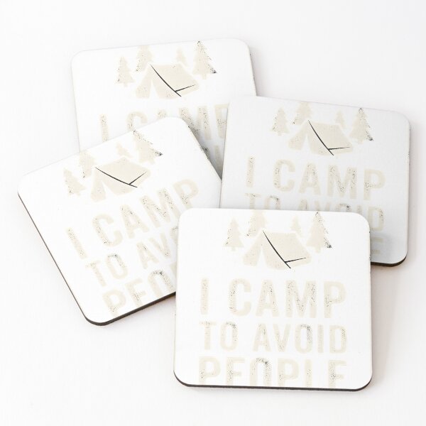 Item preview, Introvert Camping Shirt - I Camp To Avoid People b/w designed and sold by Martin's_Design.
