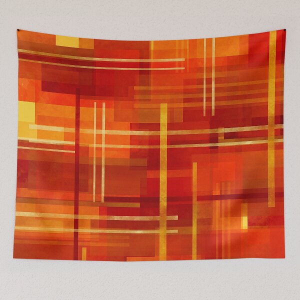Item preview, Geometric Red and Gold Abstract  designed and sold by Andrew  Hitchen.