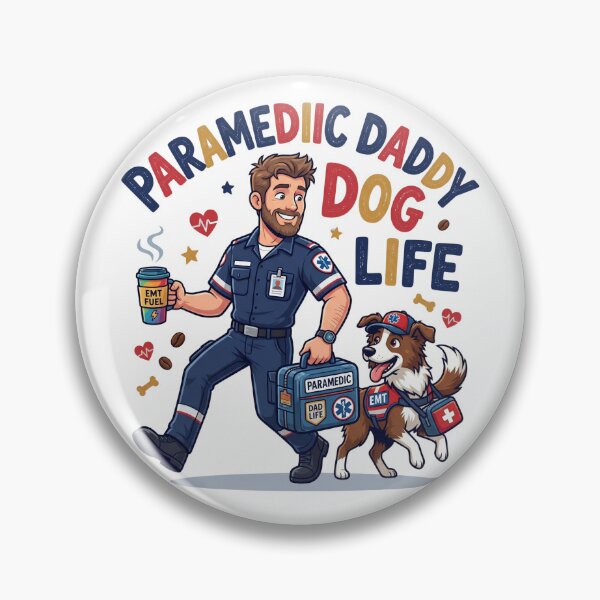 Item preview, Funny Paramedic Daddy Dog Lover Shirt EMS EMT Dog Dad Life Caffeine Chaos Gift for First Responder Fathers designed and sold by Im-Ara.