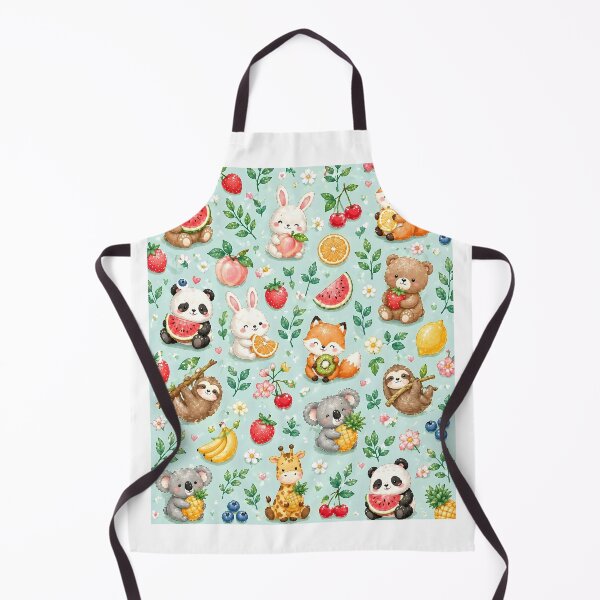 Item preview, Cute Animal Fruit Pattern Phone Case – Kawaii Bunny Fox Bear Panda Aesthetic Design designed and sold by Divakar Fashion.