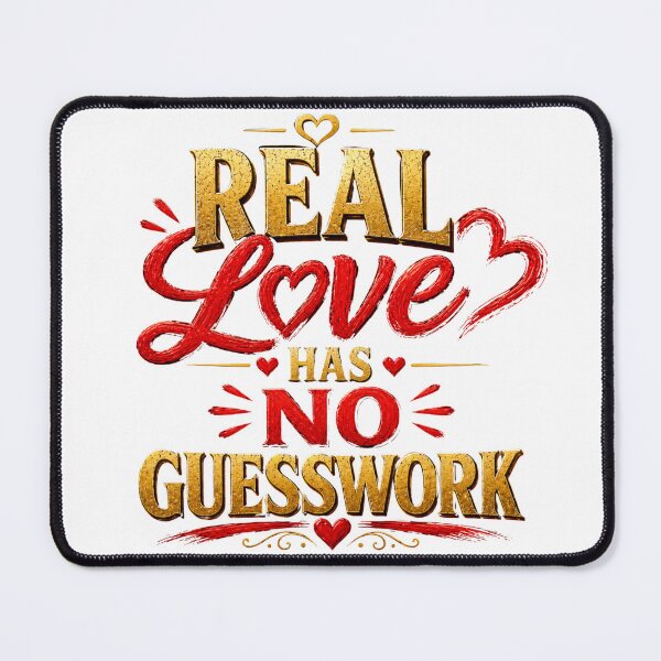 Item preview, Real Love Has No Guesswork Relationship Quote Shirt designed and sold by JagrDesigns.