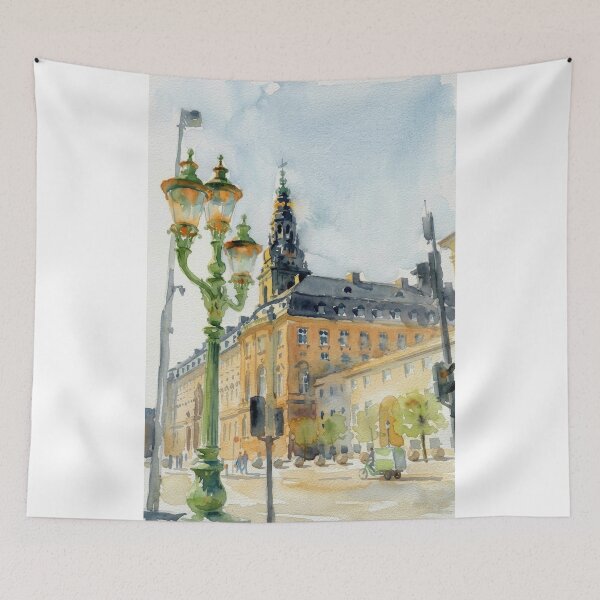 Item preview, Copenhagen Christiansborg Watercolor designed and sold by caracatita75.