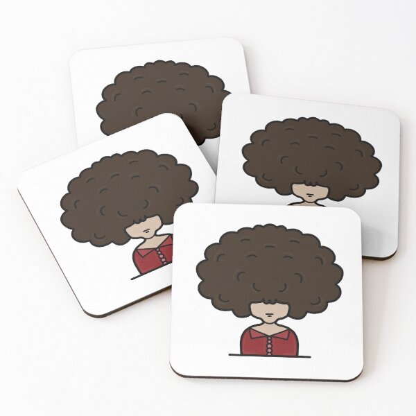 Item preview, Curly Afro Girl – Cute Minimalist Character Illustration designed and sold by aax31.