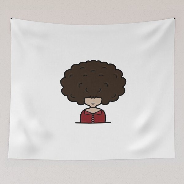 Artikelvorschau, Lockiges Afro-Mädchen – Niedliche minimalistische Charakterillustration entworfen und verkauft von aax31.