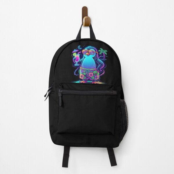 Item preview, Vaporwave Summer Vibes: A Neon Penguin with Tropical Cocktail and Psychedelic Shades designed and sold by Wild Hare.