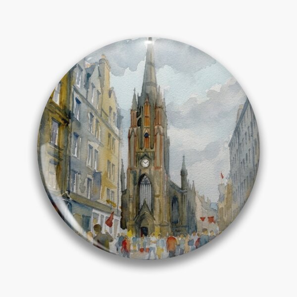 Item preview, Edinburgh Scotland Old Town Watercolor Cityscape designed and sold by caracatita75.