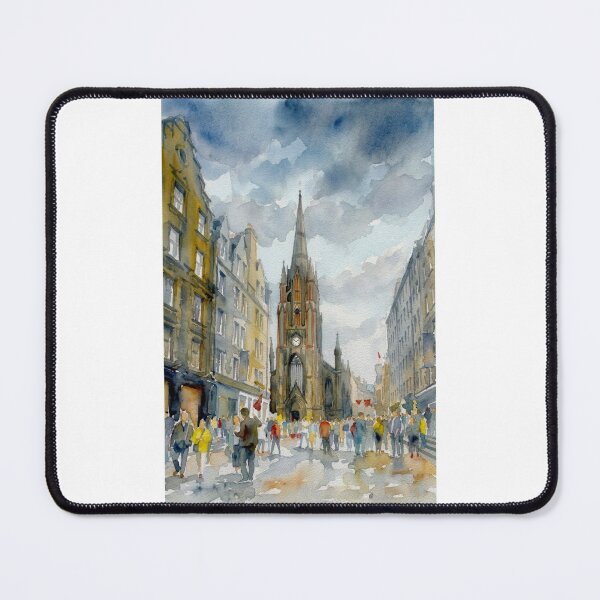 Item preview, Edinburgh Scotland Old Town Watercolor Cityscape designed and sold by caracatita75.