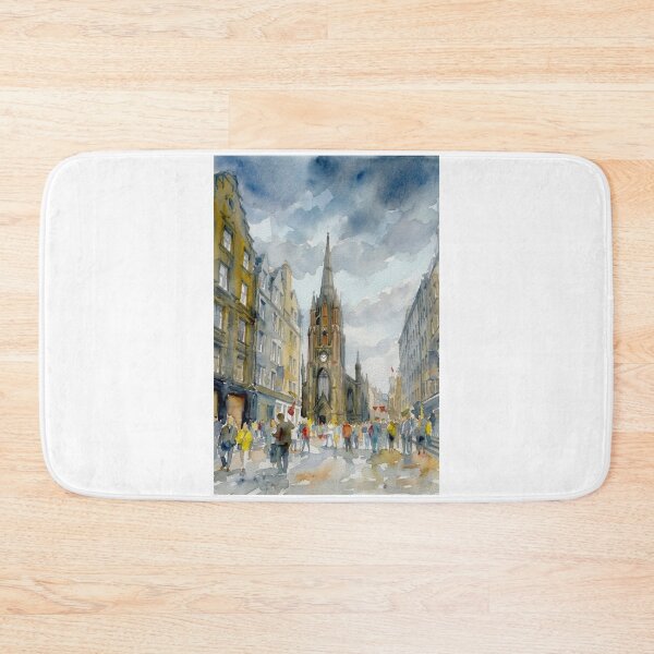 Item preview, Edinburgh Scotland Old Town Watercolor Cityscape designed and sold by caracatita75.