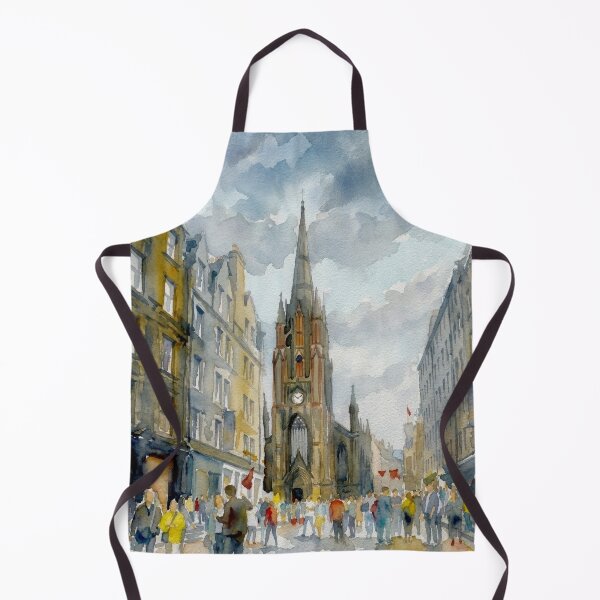 Item preview, Edinburgh Scotland Old Town Watercolor Cityscape designed and sold by caracatita75.