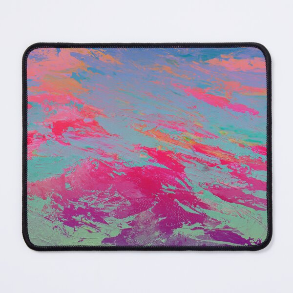 Item preview, Sunset Wave: Vibrant Abstract Color Painting, Dopamine Decor Wall Art, Pink Teal Modern Texture Print, Bold Expressive Canvas designed and sold by Dominika Brodowska.