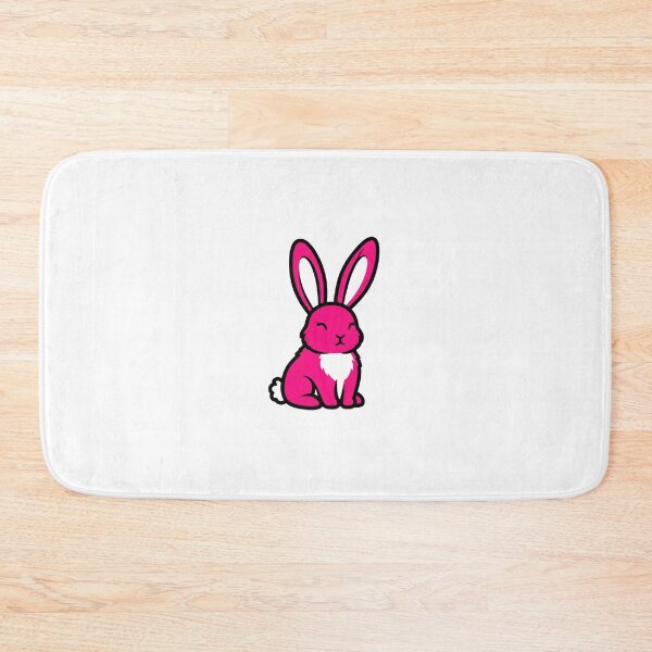 Item preview, Cute Pink Bunny with Fluffy Tail Minimal Cartoon Illustration designed and sold by AbanoubStore.