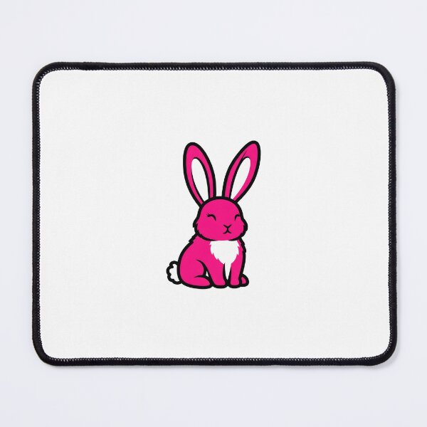 Item preview, Cute Pink Bunny with Fluffy Tail Minimal Cartoon Illustration designed and sold by AbanoubStore.