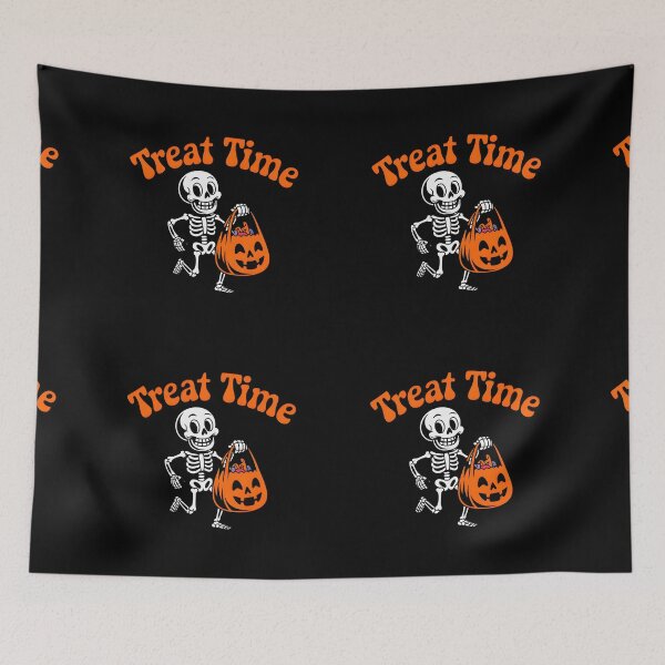 Item preview, Treat Time Skeleton Trick or Treat – Cute Funny Halloween Candy Design designed and sold by Raw Tigers.