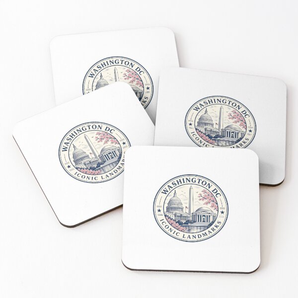 Item preview, Washington DC Iconic Landmarks Vintage Seal designed and sold by Fenay Designs.