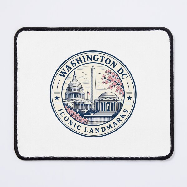 Item preview, Washington DC Iconic Landmarks Vintage Seal designed and sold by Fenay Designs.