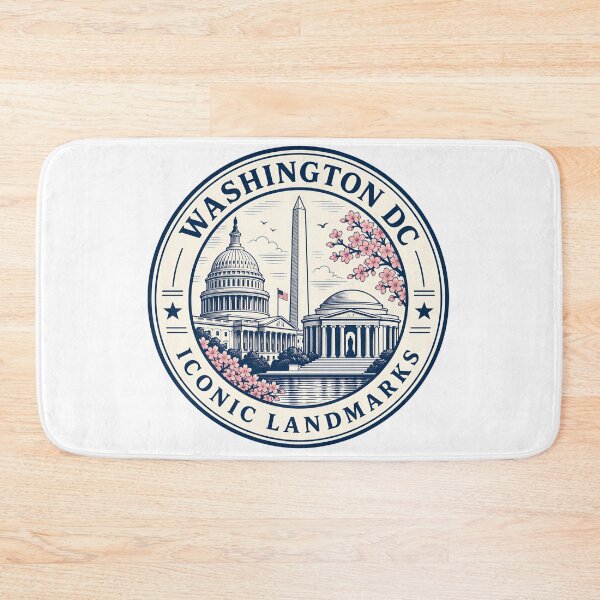 Item preview, Washington DC Iconic Landmarks Vintage Seal designed and sold by Fenay Designs.