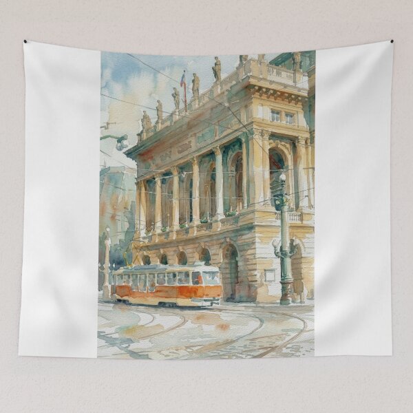 Item preview, Prague Czech Republic Historic Architecture and Tram designed and sold by caracatita75.