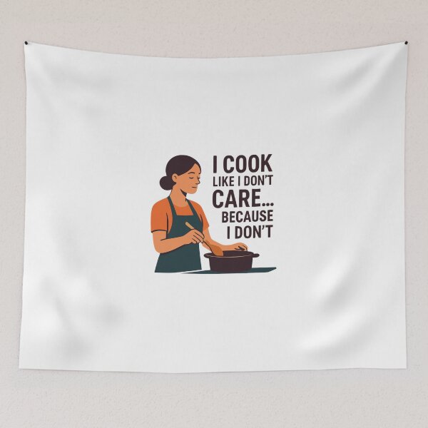 Item preview, Cooking Humor Shirt – I Cook Like I Don’t Care Because I Don’t designed and sold by PeterskyDesign.