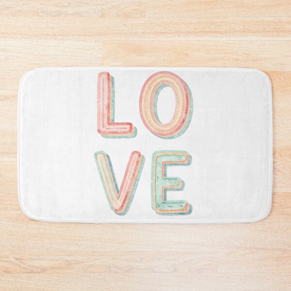 Item preview, Retro Layered Watercolor LOVE Typography Design designed and sold by DesignArtist.ia.