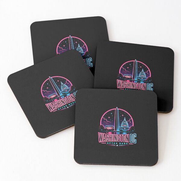Item preview, Washington DC After Dark Neon Retro Skyline designed and sold by Fenay Designs.