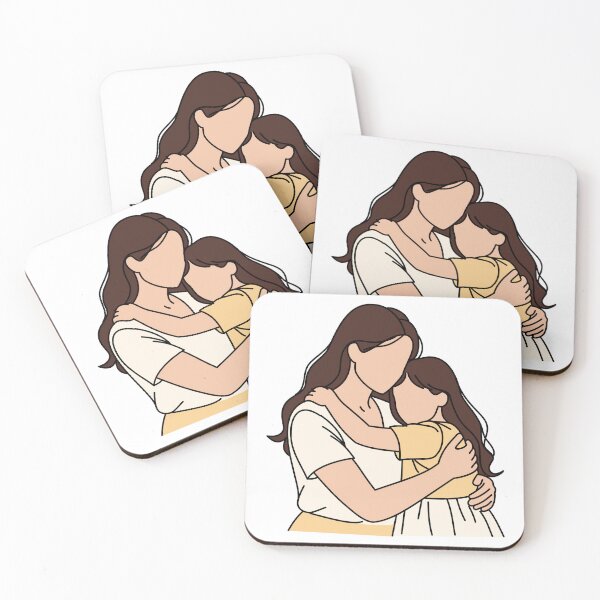 Item preview, Minimalist Mother and Child Hug Illustration – Loving Mom Art, Mother’s Day Gift, Family Love Line Drawing designed and sold by Lu7u.
