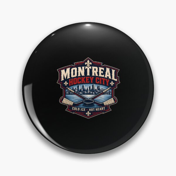 Item preview, Montreal Hockey City Cold Ice Hot Heart Retro designed and sold by Fenay Designs.