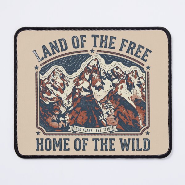 Item preview, Vintage Topographic Grand Teton Land of the Free USA 250 Year Anniversary Aesthetic designed and sold by Cozy-Old-Pub.