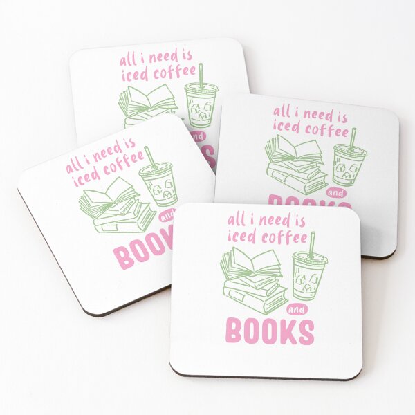 Item preview, All I Need Is Iced Coffee And Books designed and sold by krystalRomanart.