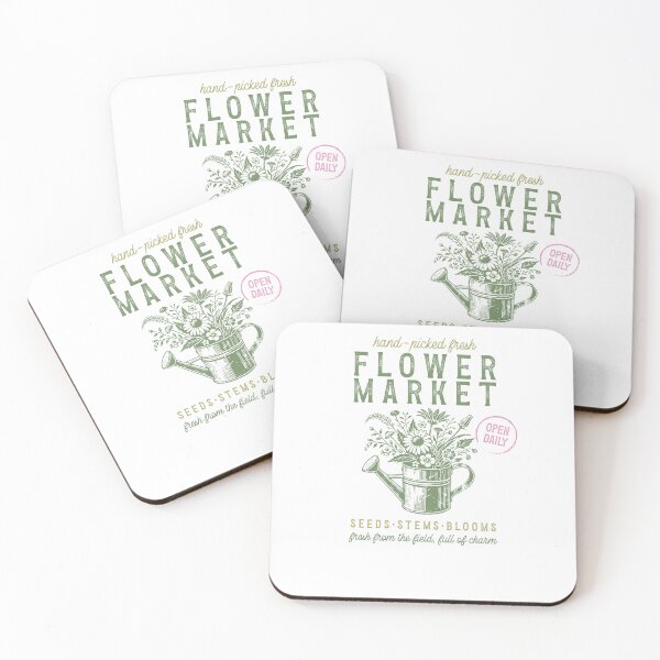 Item preview, Vintage Flower Market Watering Can Seeds Stems Blooms designed and sold by krystalRomanart.