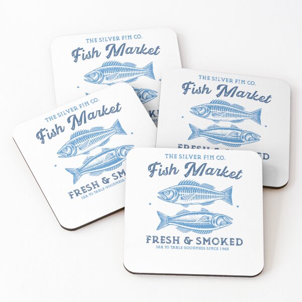 Item preview, The Silver Fin Co Fish Market Fresh And Smoked Sea To Table designed and sold by krystalRomanart.