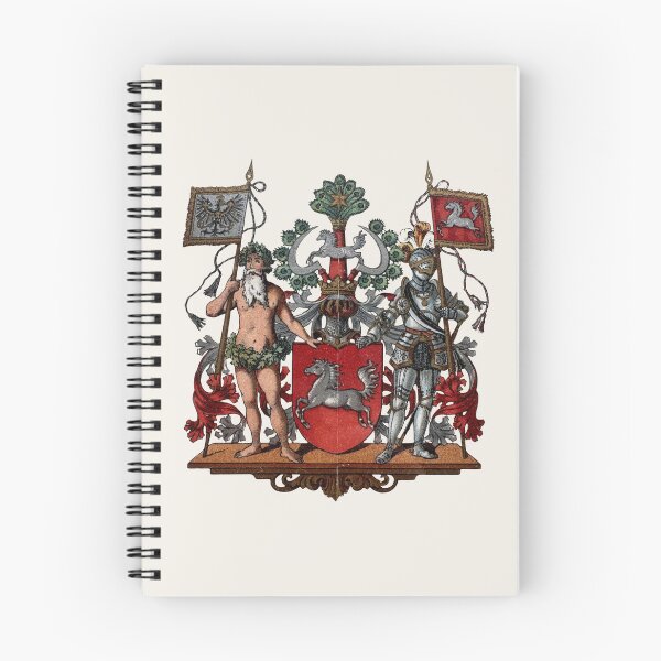Item preview, Large Coat of Arms Province of Hannover — Horse Shield Wild Man and Knight designed and sold by BestVarieties.