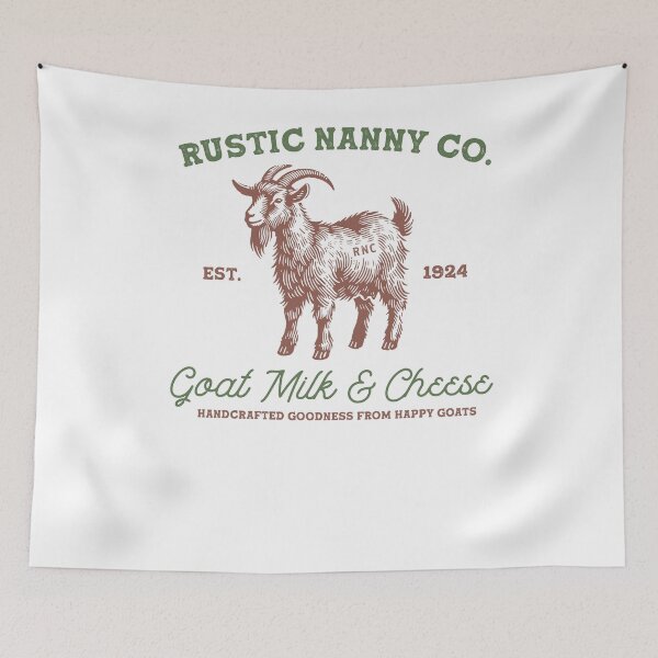 Item preview, Rustic Nanny Co Goat Milk And Cheese Handcrafted Vintage designed and sold by krystalRomanart.