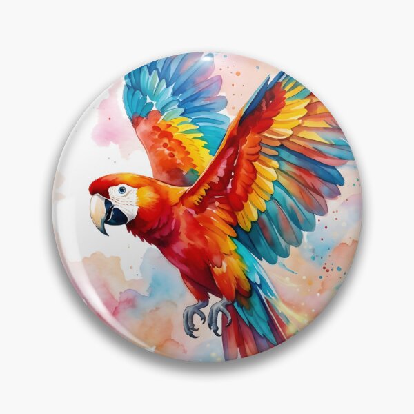 Item preview, Parrot Scarlet Macaw Ara Macao Colorful Tropical Bird designed and sold by RubisLeaf.